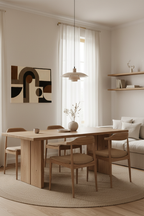 Earth Geometry canvas in dining room