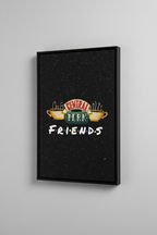 Friends Central Perk Canvas με Μαύρη Κορνίζα