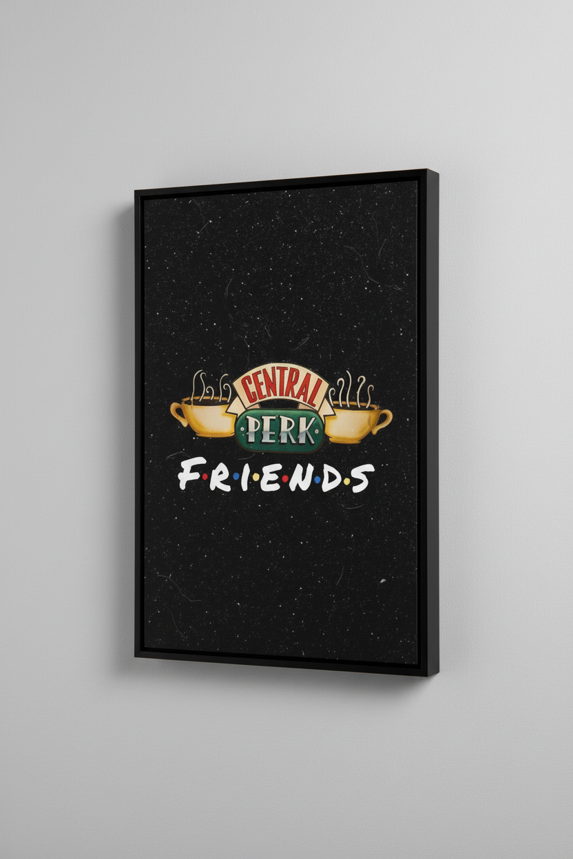 Friends Central Perk Canvas με Μαύρη Κορνίζα