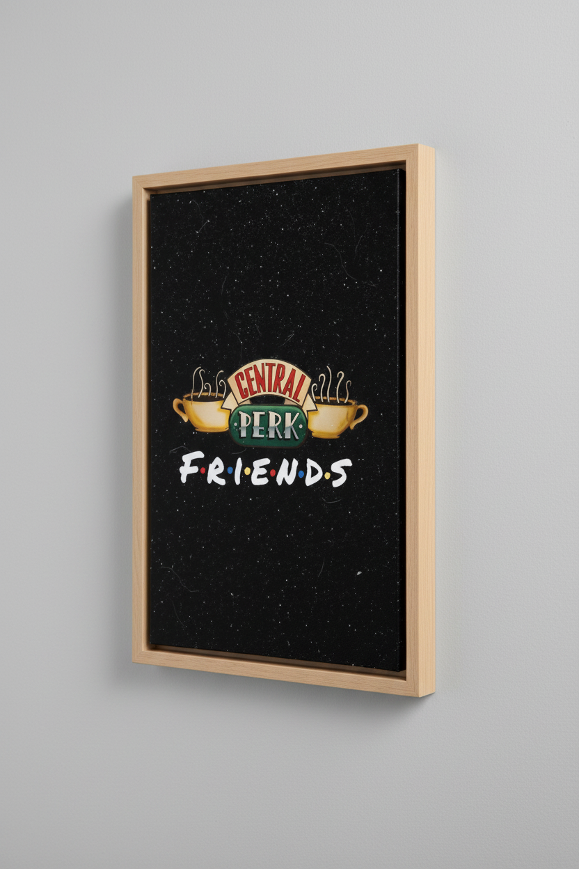 Friends Central Perk Canvas με Ξύλινη Κορνίζα
