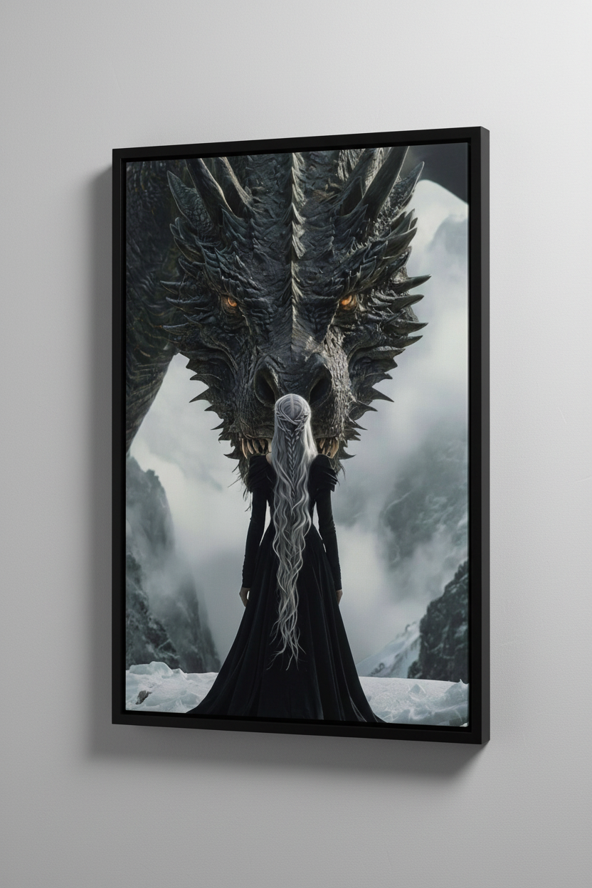 Game of Thrones Canvas με Μαύρη Κορνίζα