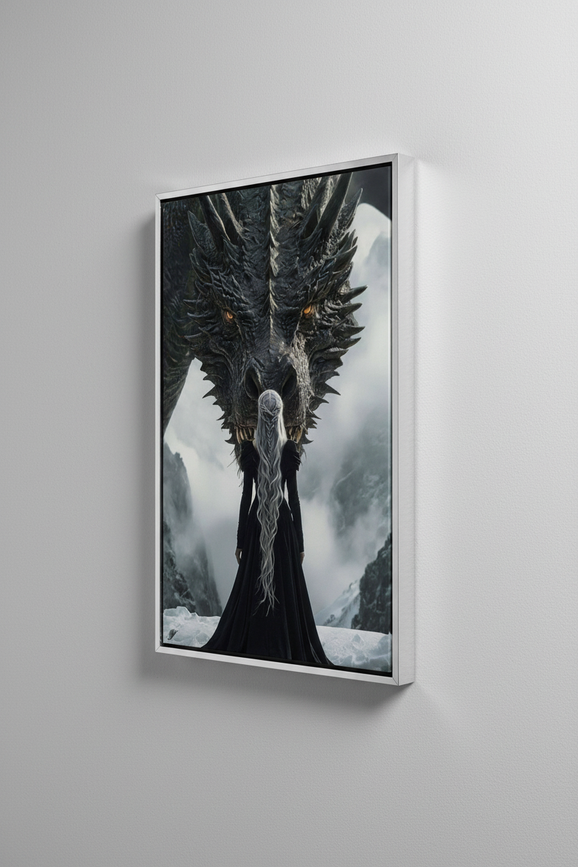 Game of Thrones Canvas με Ασημί Κορνίζα
