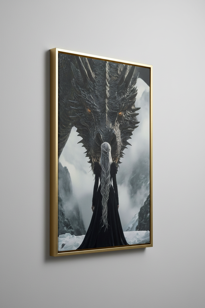Game of Thrones Canvas με Χρυσή Κορνίζα
