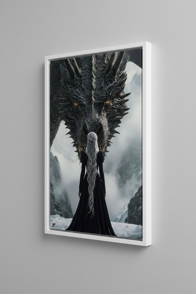 Game of Thrones Canvas με Λευκή Κορνίζα