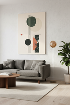 Geometric Composition canvas in modern room