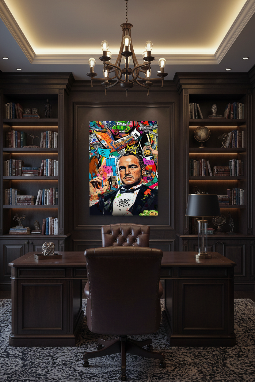 Godfather canvas in office