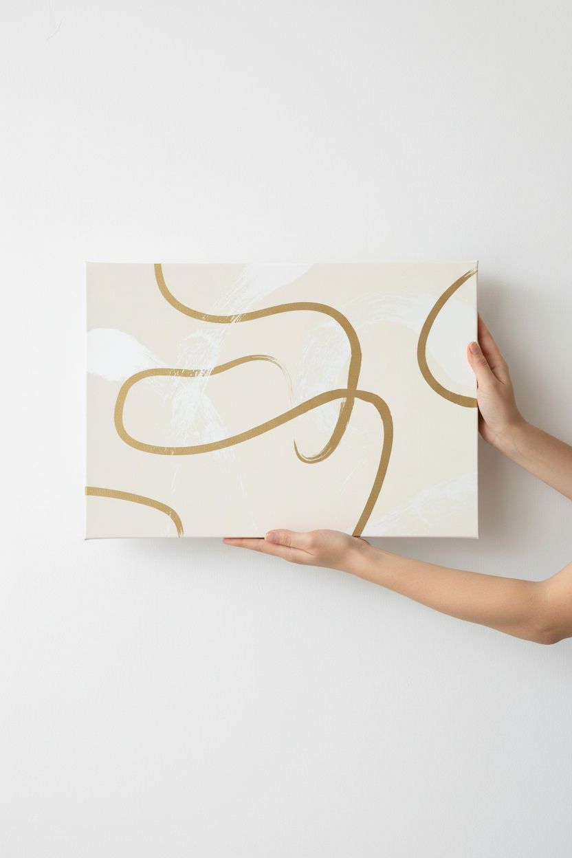 Gold Lines Hands