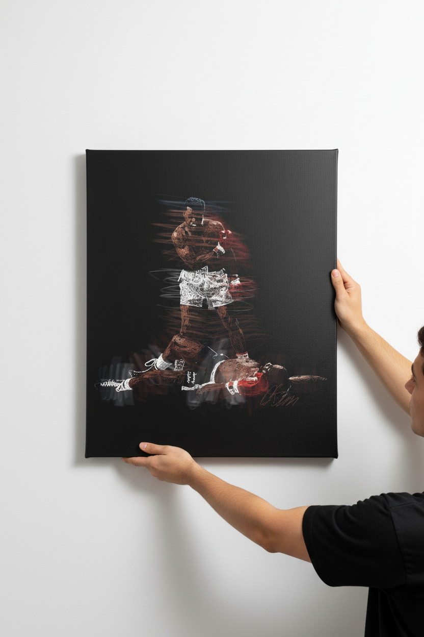 Hands hanging Ali Sketch canvas