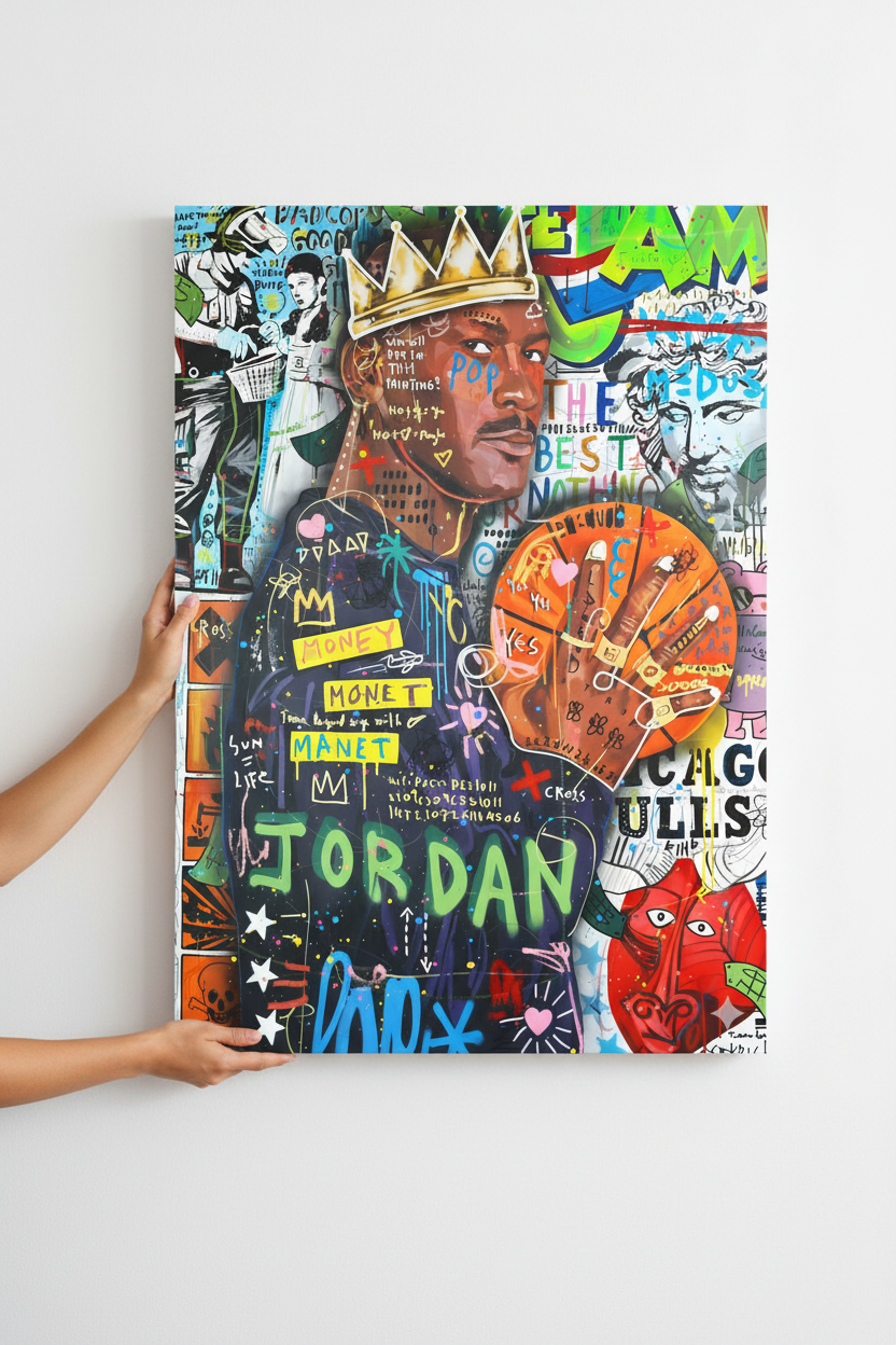 Hands hanging Jordan King canvas
