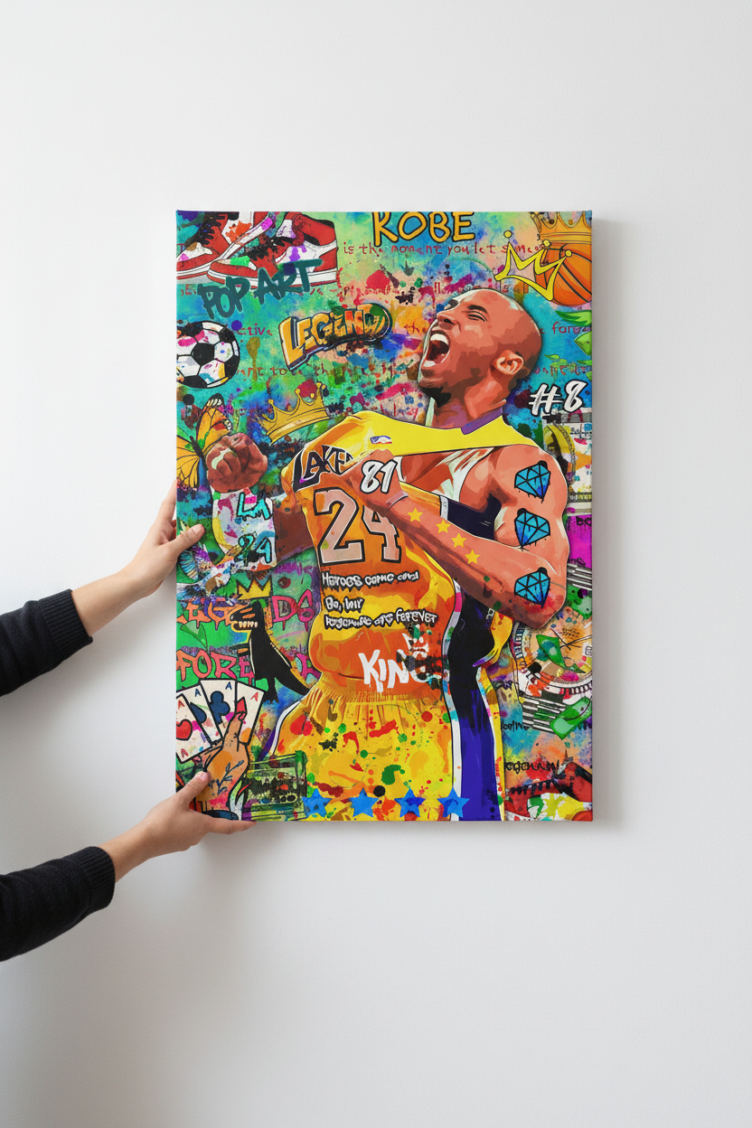 Hands hanging Kobe canvas