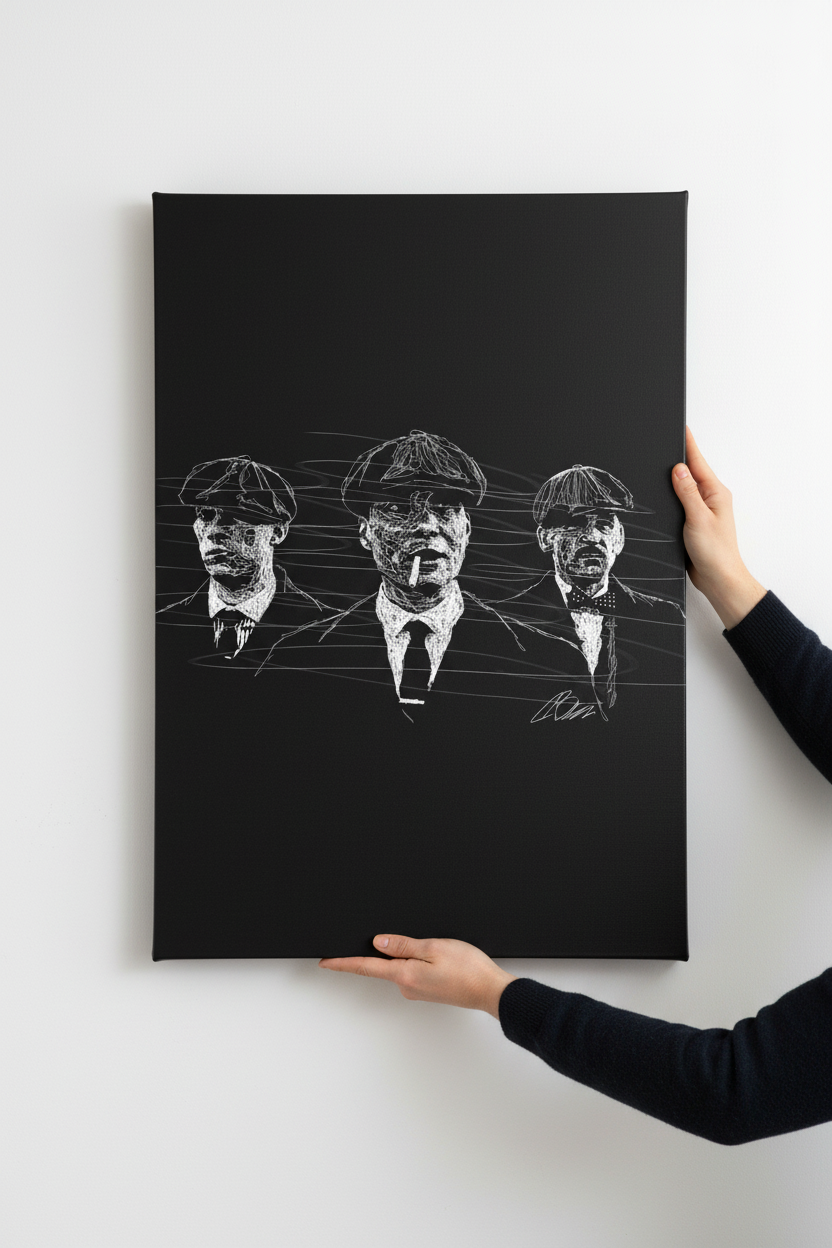 Hands hanging Peaky Blinders canvas