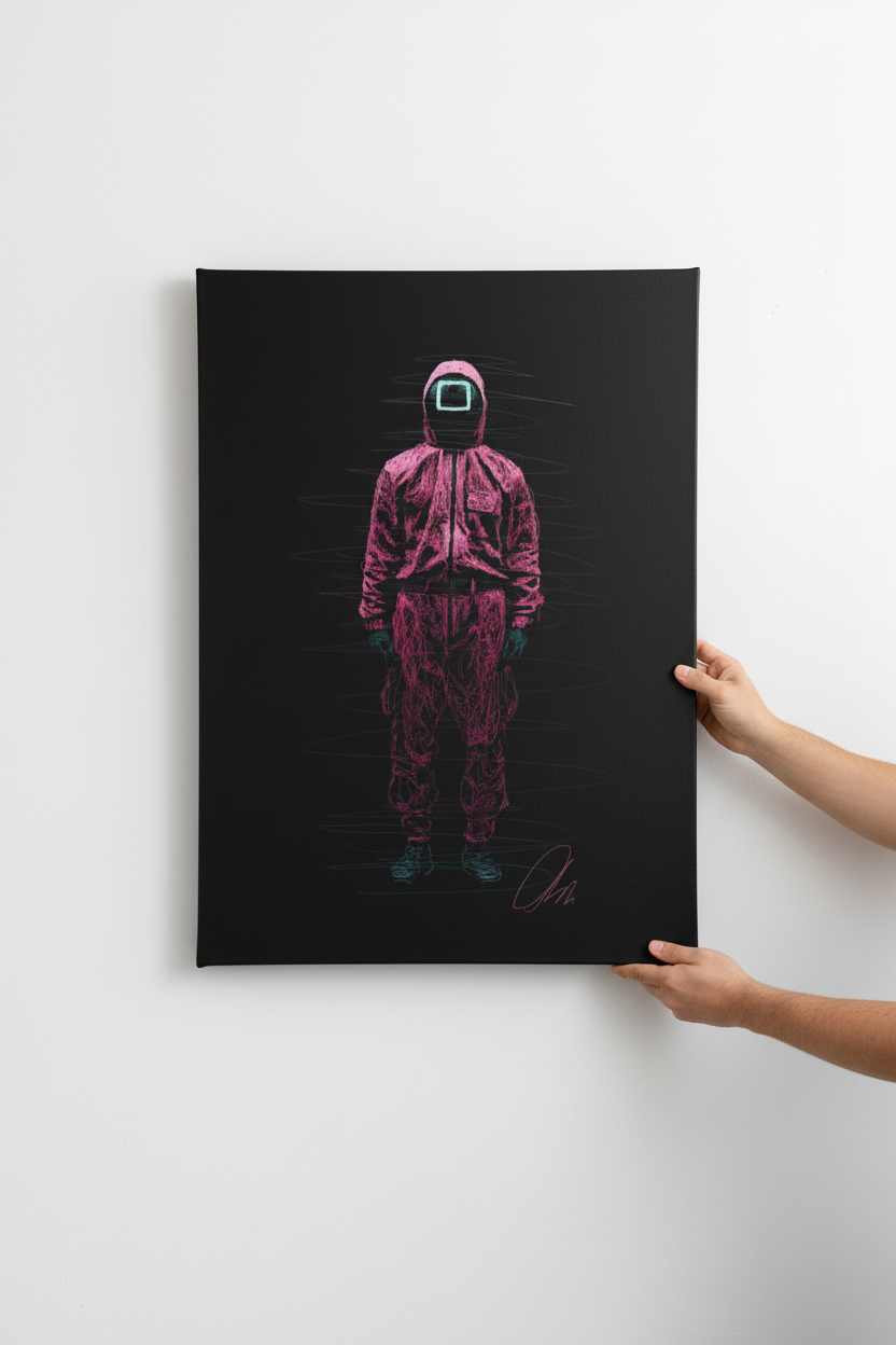 Hands hanging Squid Game canvas