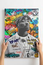 Hands hanging Tupac canvas