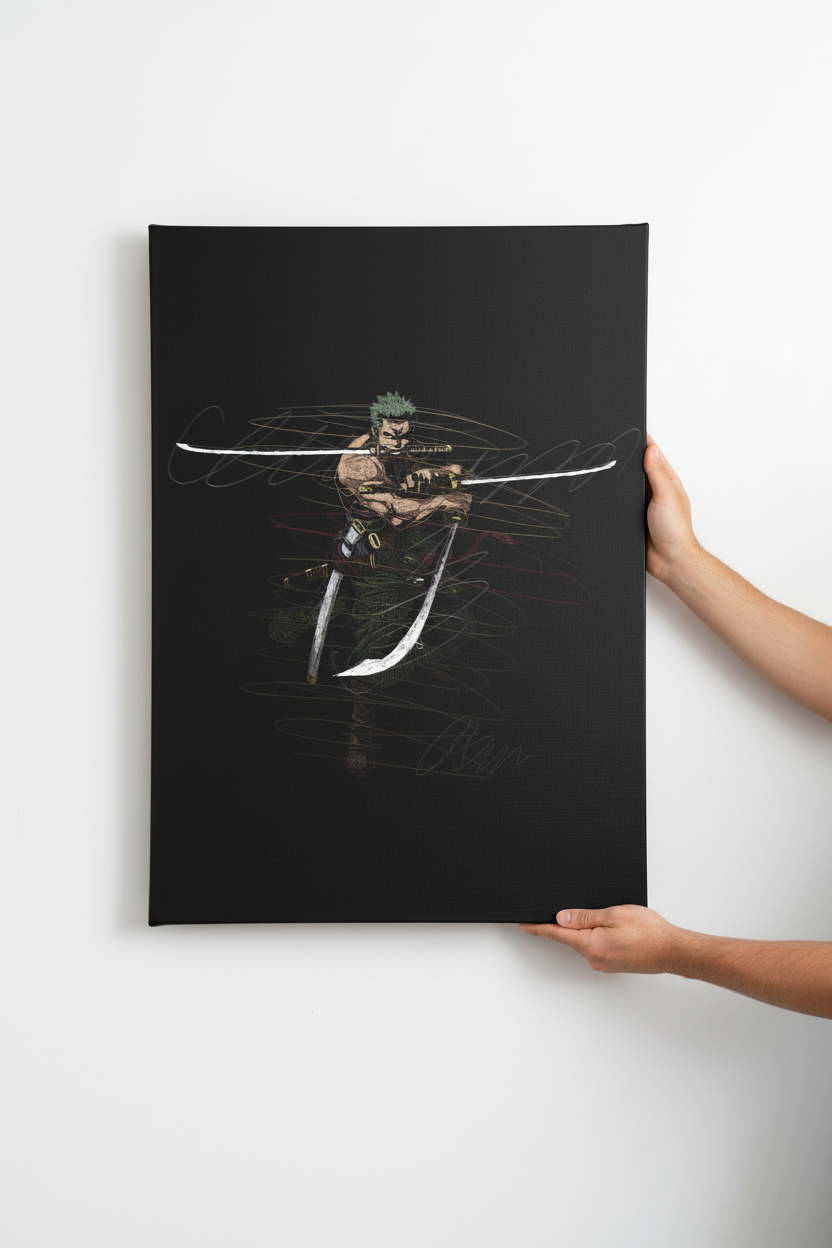Hands hanging Zoro canvas