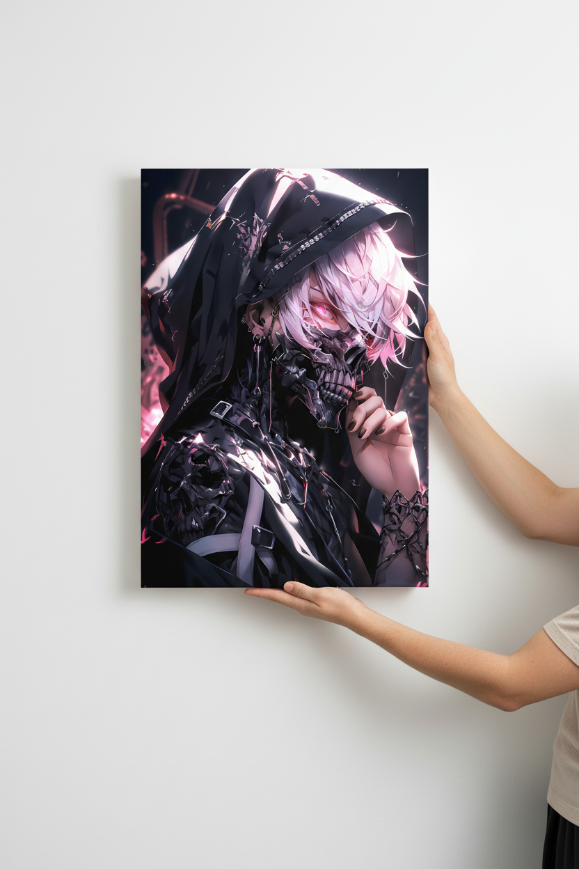 Hands holding Dark Soul canvas
