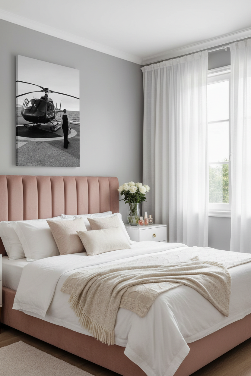Helicopter Canvas - Feminine Bedroom