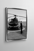 Helicopter Luxury Canvas με Ασημί Κορνίζα