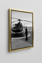 Helicopter Luxury Canvas με Χρυσή Κορνίζα