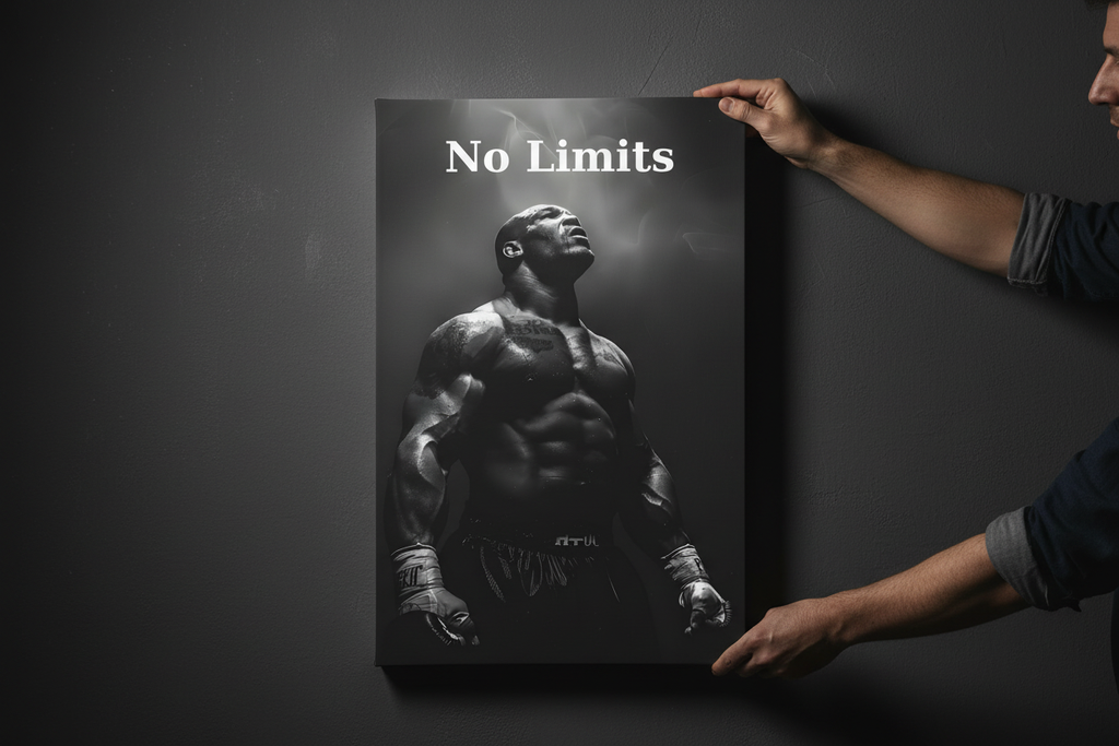 Realistic hands positioning Iron Legacy No Limits frameless canvas
