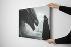 Jon Snow and Dragon close-up πλάγια γωνία