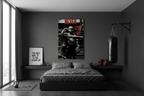Born to Fight frameless canvas in boxing fan room