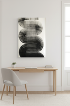 Infinite Wave canvas in home office