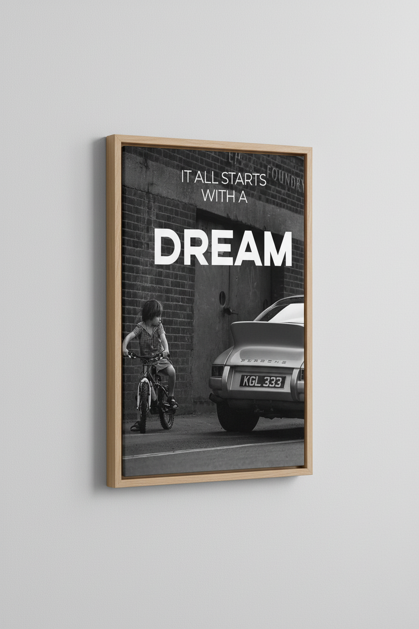 It All Starts With A Dream - Ξύλινη Κορνίζα