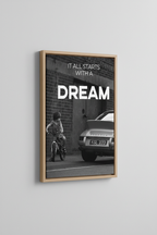 It All Starts With A Dream - Ξύλινη Κορνίζα