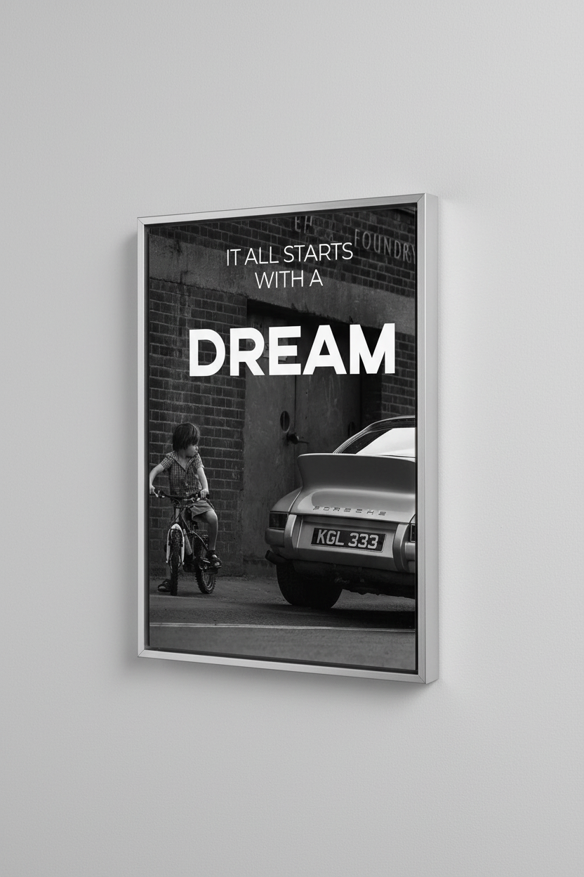 It All Starts With A Dream - Ασημί Κορνίζα
