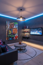 Jordan King canvas in sports room