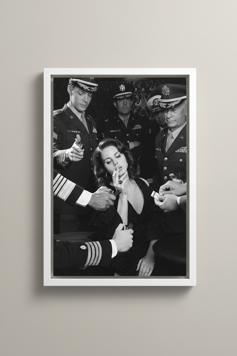 Lana Del Rey με λευκή κορνίζα