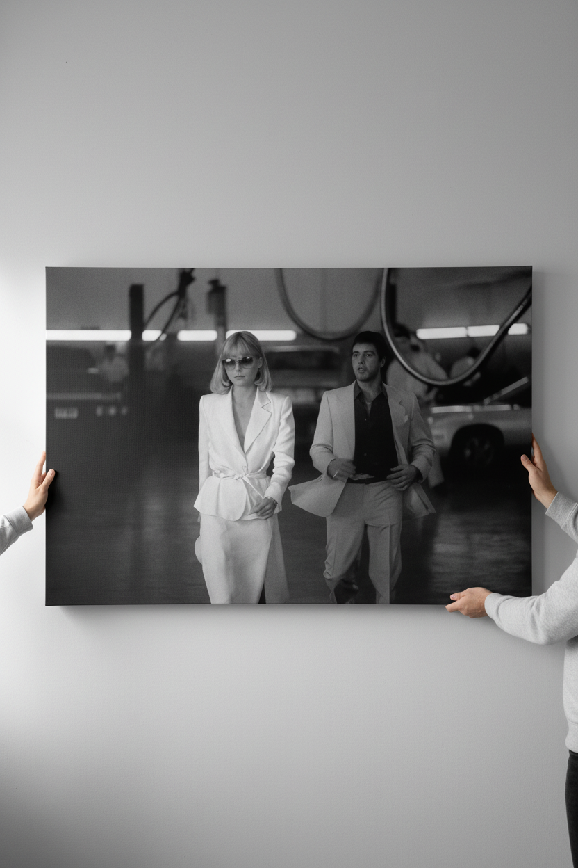 Large Frameless Canvas Installation