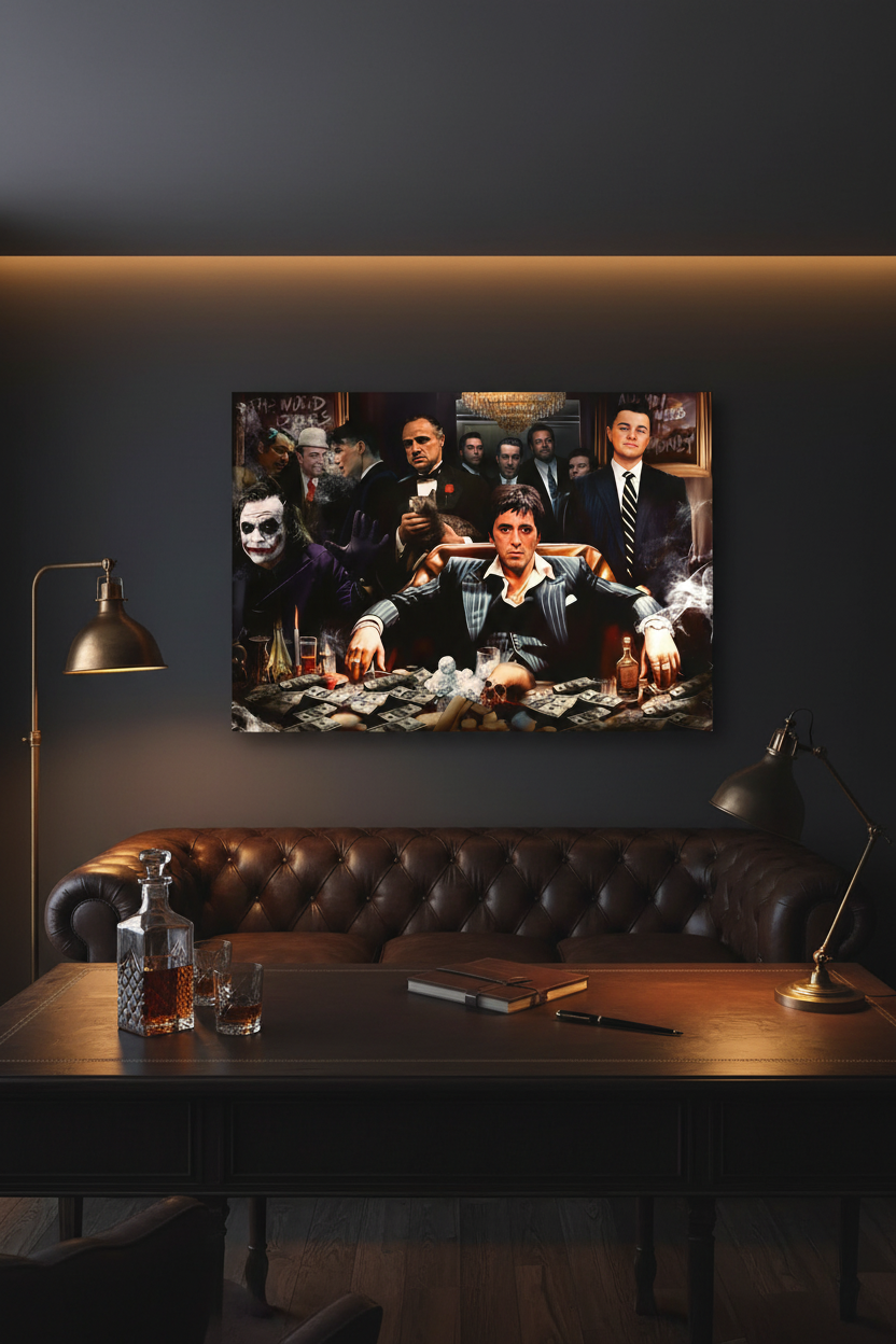 Legends of Cinema canvas in dark room