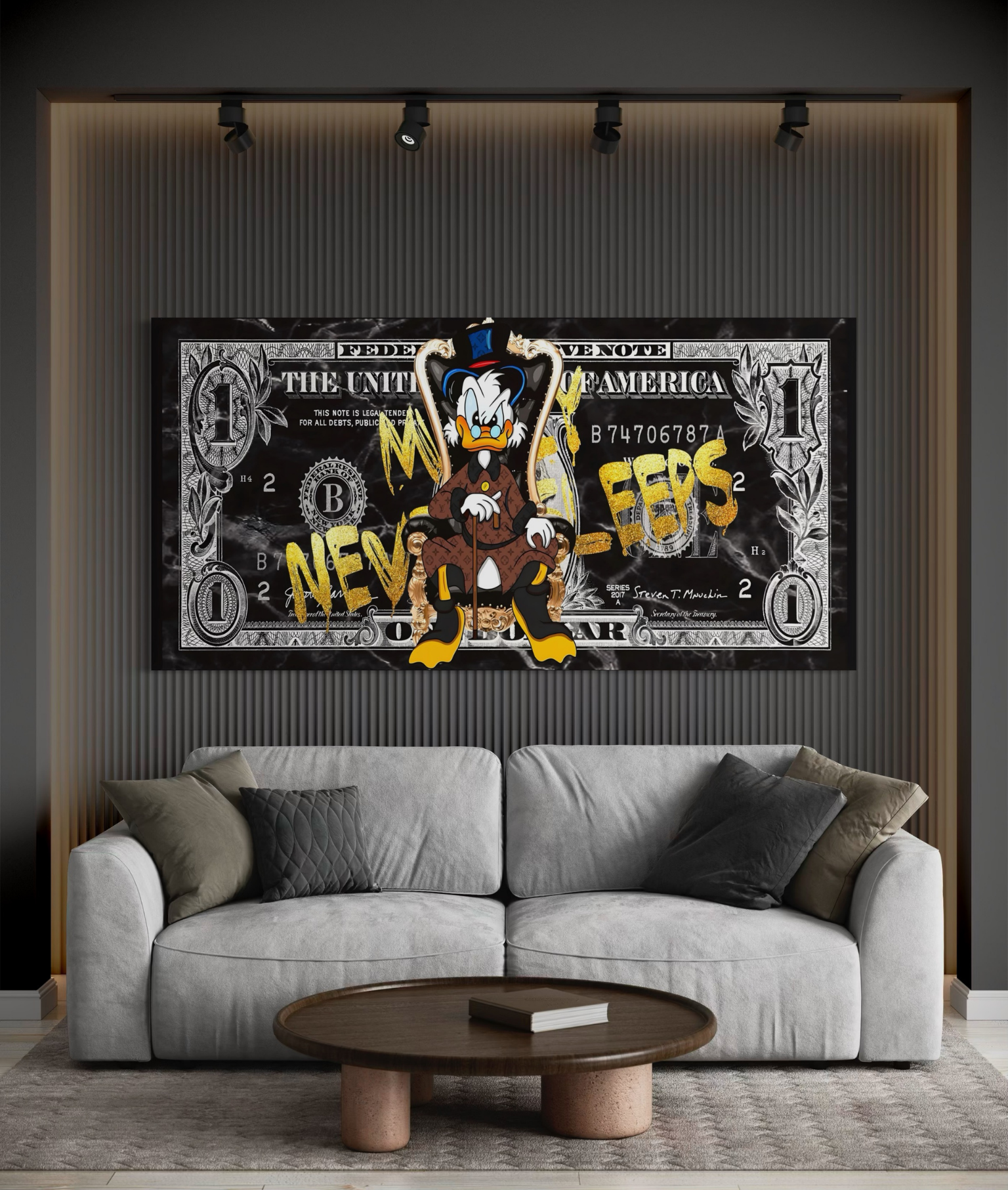 Money Never Sleeps Canvas