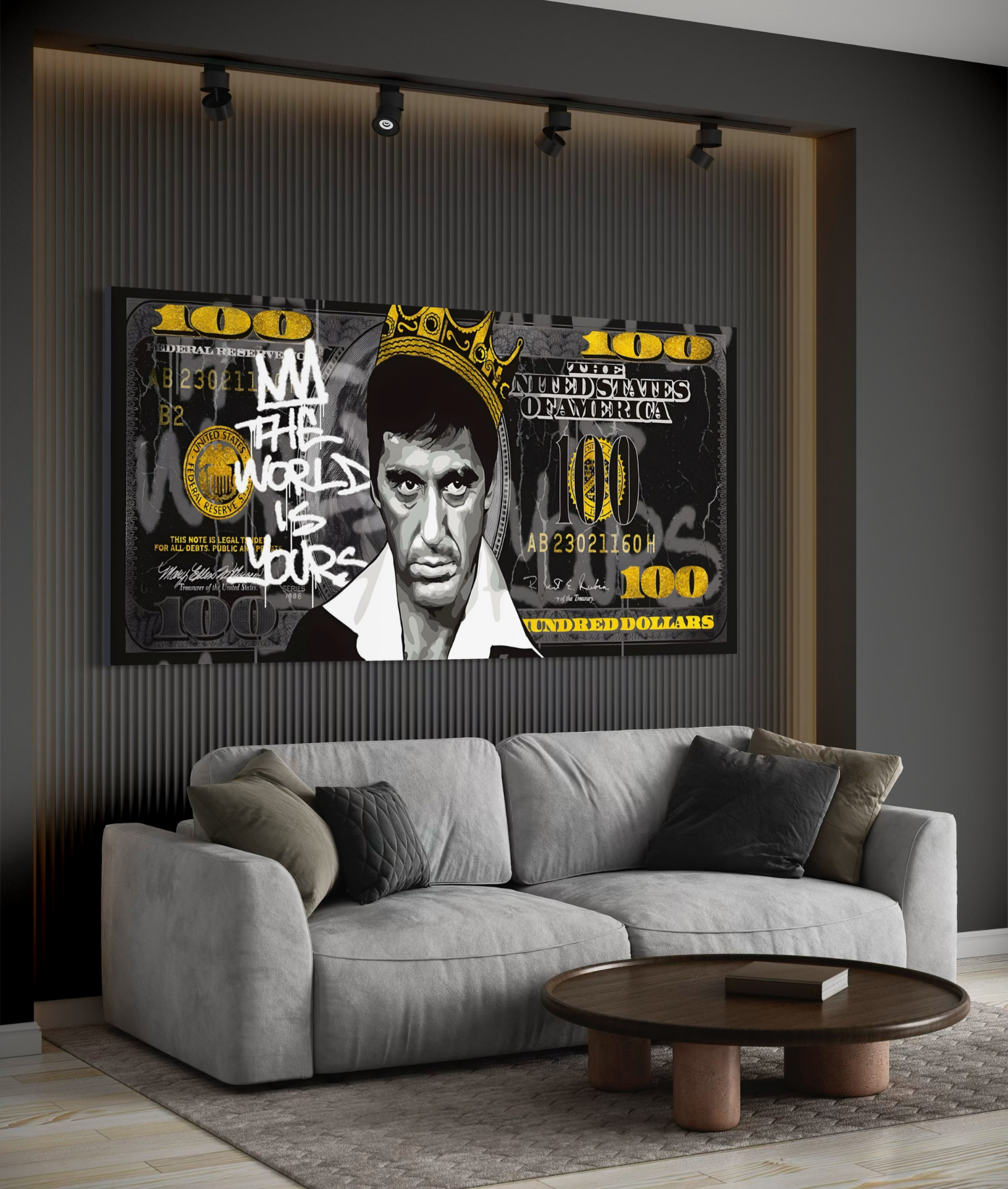King of Hustle – The World Is Yours Canvas
