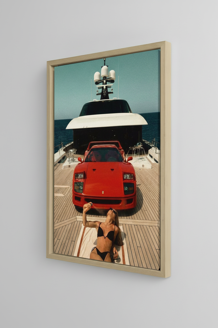 Luxury Lifestyle Canvas με Ξύλινη Κορνίζα