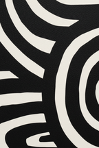 Macro close-up Black Swirl canvas