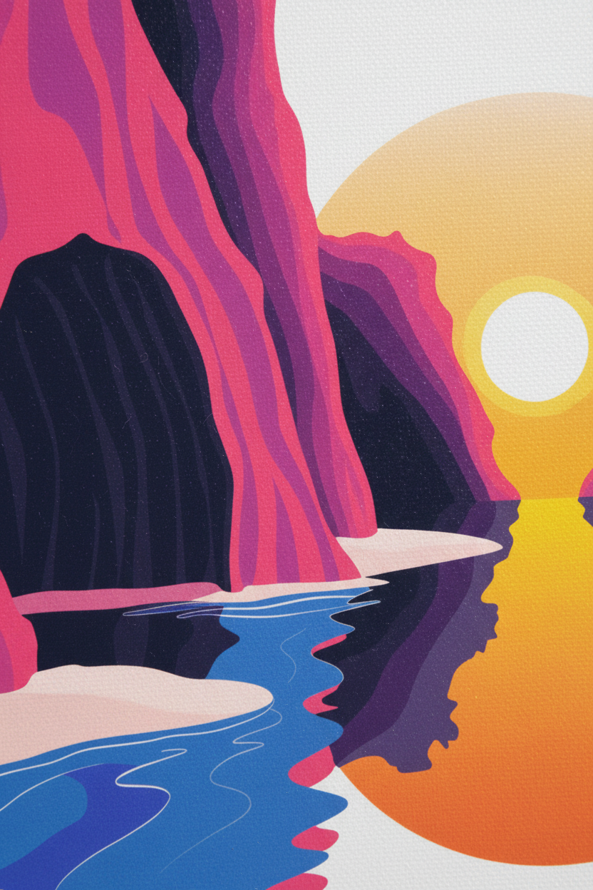 Macro close-up Canyon Sunset canvas