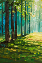 Macro close-up Forest Light canvas