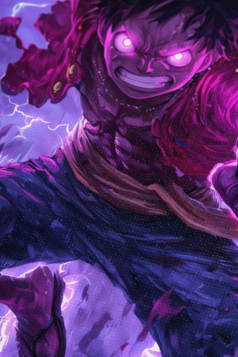 Macro close-up Luffy Lightning canvas