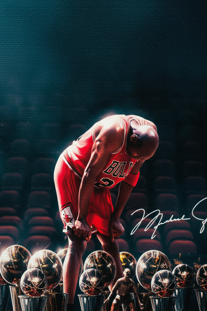 Macro close-up Michael Jordan canvas
