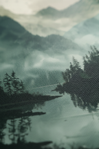 Macro close-up Misty Peaks canvas