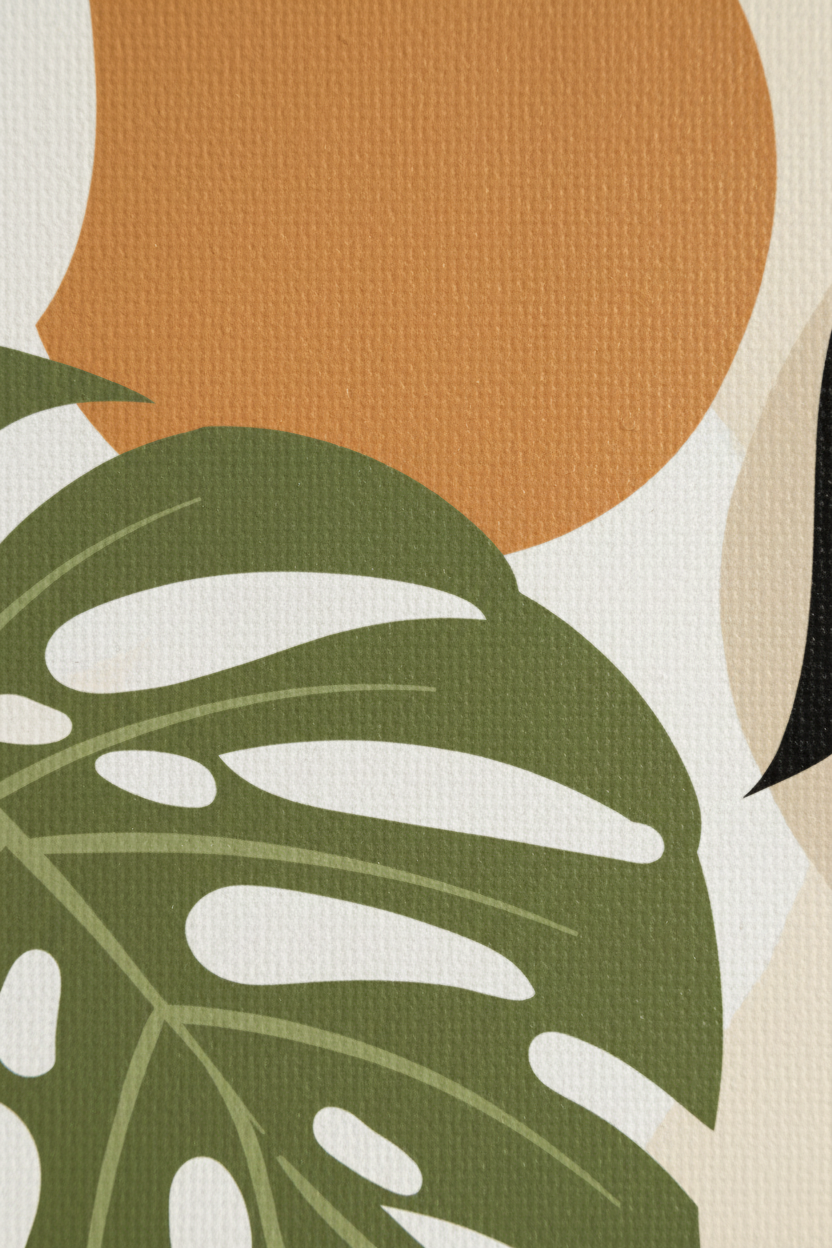 Macro close-up Monstera Sun canvas
