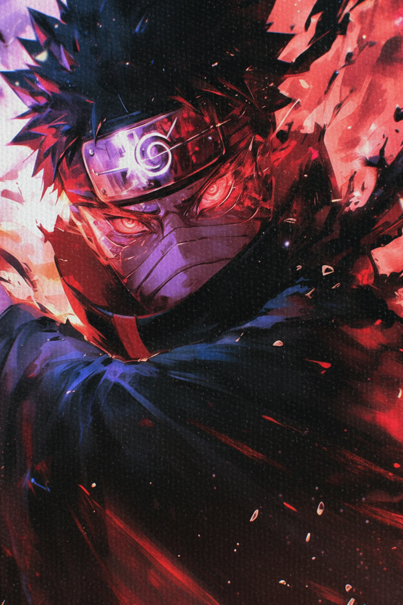 Macro close-up Obito canvas