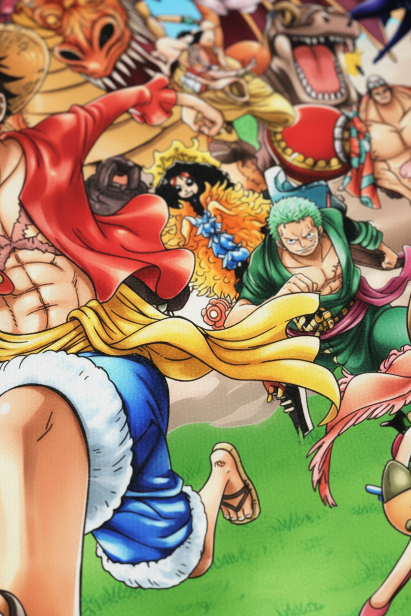 Macro close-up One Piece Crew canvas