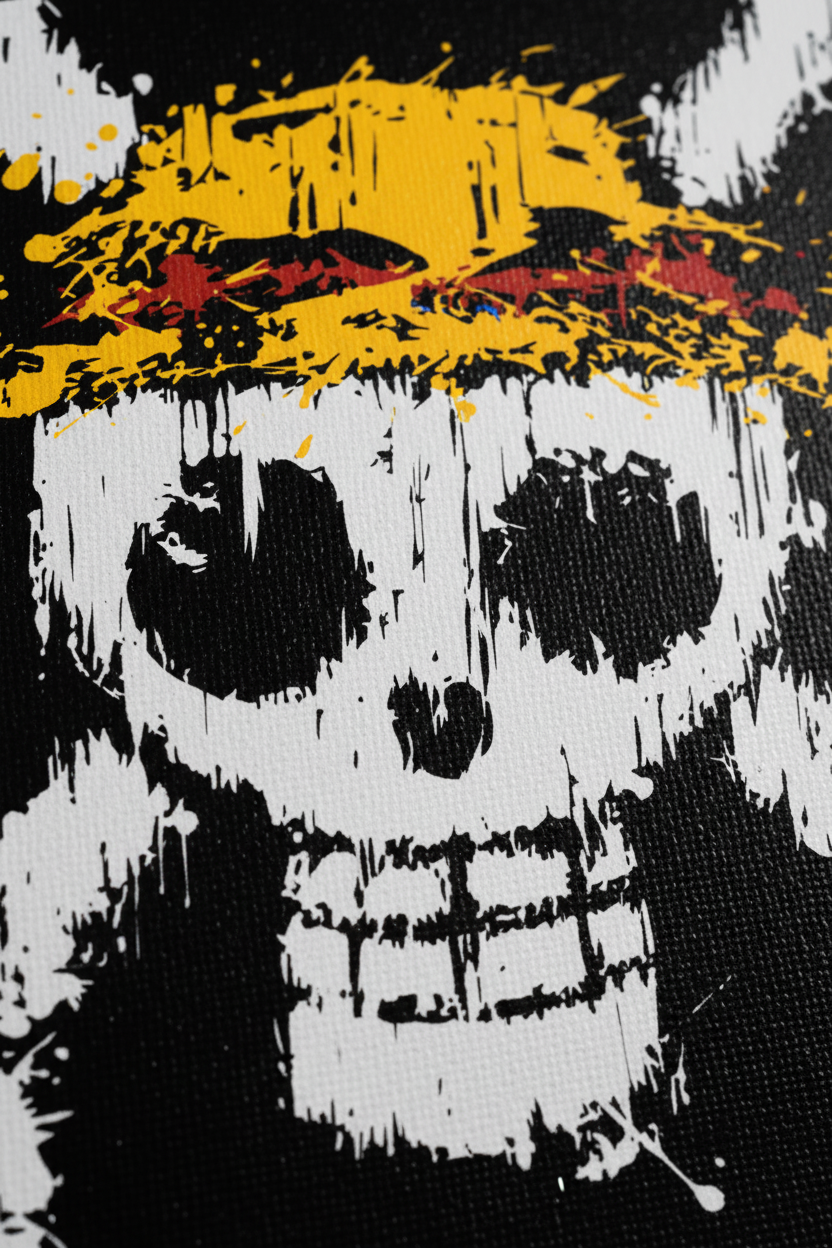 Macro close-up Straw Hat Pirates canvas
