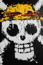 Macro close-up Straw Hat Pirates canvas