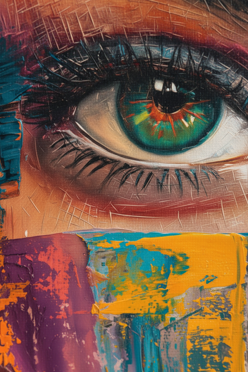Macro close-up The Gaze canvas