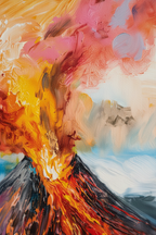 Macro close-up Volcanic Burst canvas