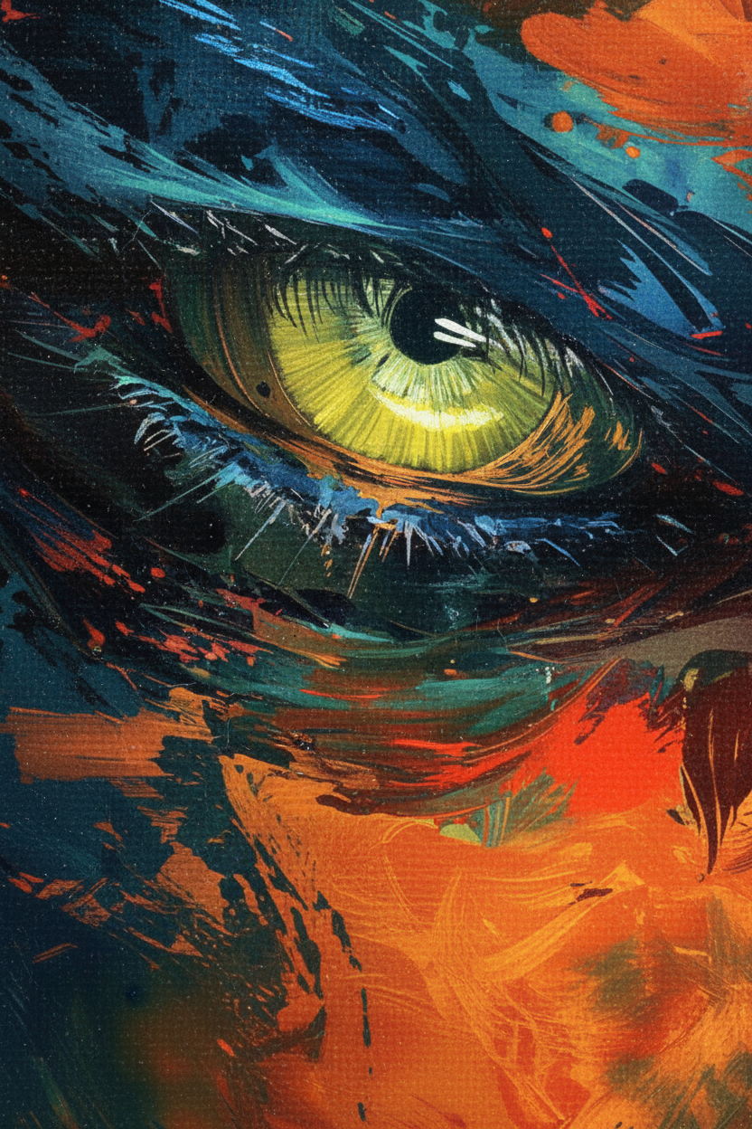 Macro close-up Wild Eye canvas